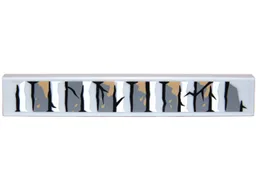 Tile 1 x 6 with Bricks and Cracks Pattern Type 2 (Sticker) - Set 9473