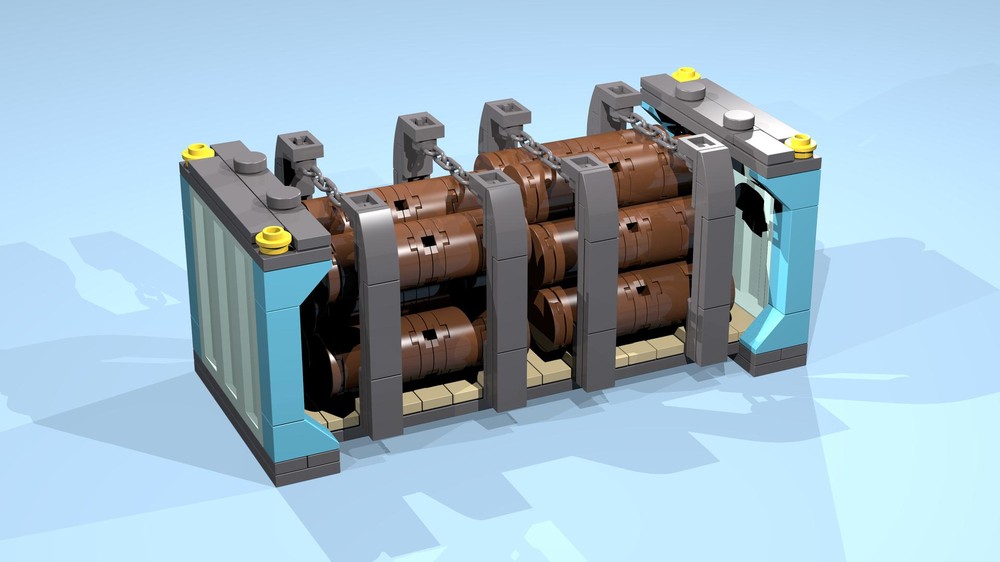 Lego Open 20-Feet Container (8 studs wide) with Logs