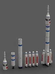 Long March 2F [1:110 Saturn V scale] (Changzheng 2F, CZ-2F, LM-2F, Shenjian)