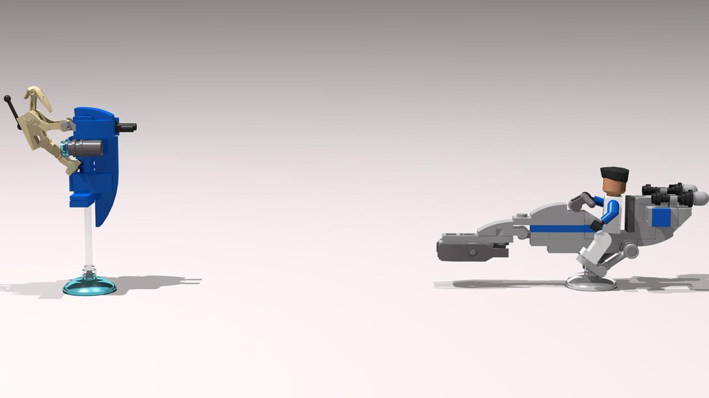 Lego Speeder barc vs stap