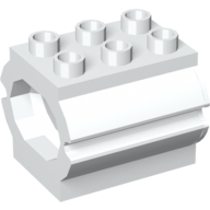 Lego Duplo Water Container, 2 x 3 Studs on Top / White