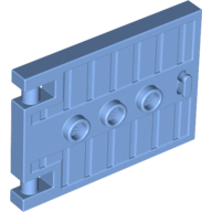 Lego Door 1 x 5 x 3 with 3 Studs and Handle / Medium Blue
