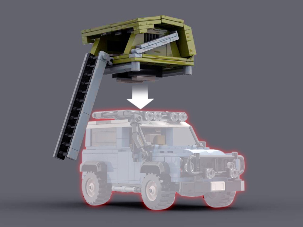 Lego Rooftent + camping equipment (speed champions scale)