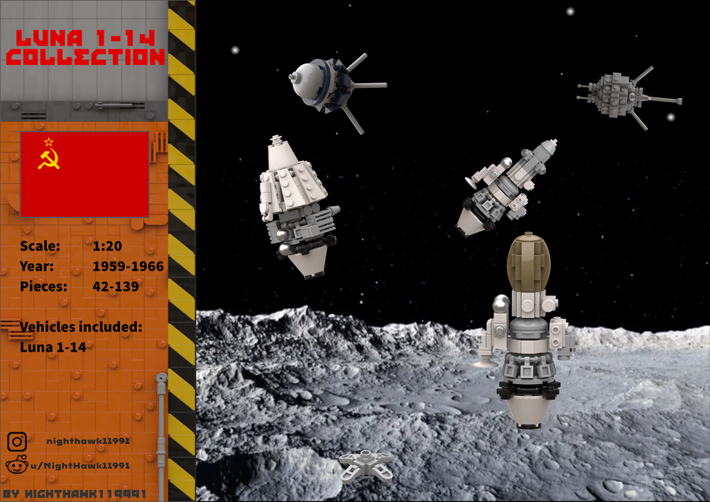 Lego Luna 1-14 Collection 1:20 (Soviet Luna Probes)