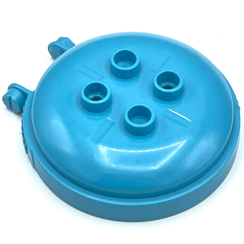Lego Duplo Cart Lid Round with 2 x 2 Studs and Hinge / Duplo Blue