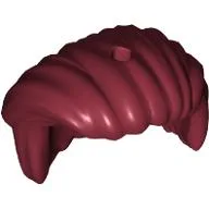 Hair Swept to Right, Hard Plastic / Dark Red