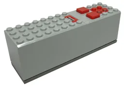 Electric 9V Battery Box 4 x 14 x 4 with Red Buttons and Contact Plate with Dark Gray Base (2846 / 2847c00)
