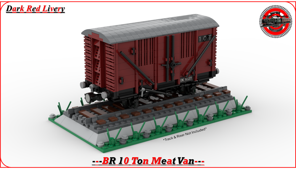 Lego (Dark Red Livery) BR 10 Ton Meat Van (8-W)