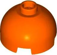 Brick, Round 2 x 2 Dome Top / Reddish Orange