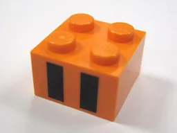 Brick 2 x 2 with Two Black Rectangles Print