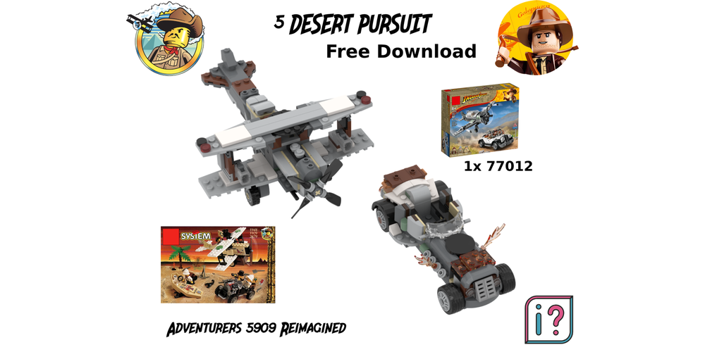 Lego Adventurers Chapter 5. The Desert Pursuit, Alternative Build For 1x 77012 (FREE)