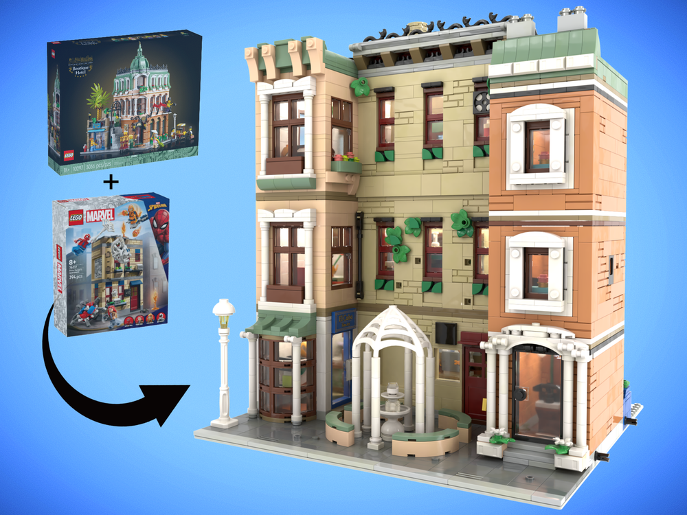 Lego Peter Parker’s Apartment and Shop - Alternate Build of Boutique Hotel and 76317