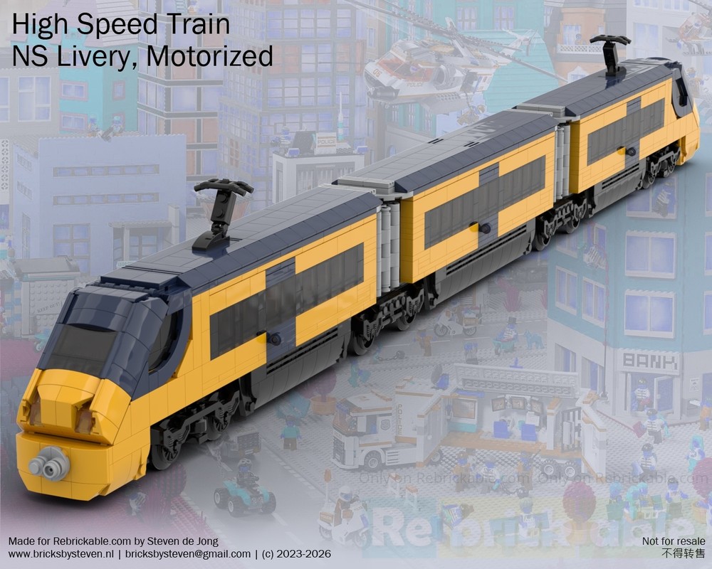 Lego High Speed Train (City / Minifig Scale, RC)