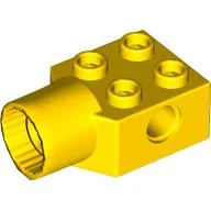 Technic Brick Special 2 x 2 with Pin Hole, Rotation Joint Socket / Yellow