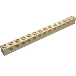 Technic Brick 1 x 14 [13 Pin Holes] / Tan