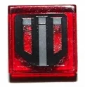 Tile 1 x 1 with SW Sensors Pattern (Sticker) - Set 7957 / Trans-Red