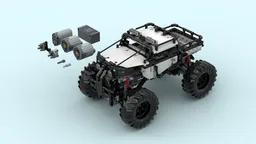 42099 rebuild with normal parts and PF motors (Buwizz)