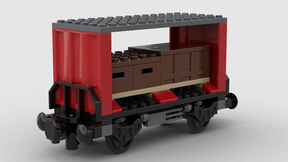 Lego Covered railroad pallet wagon