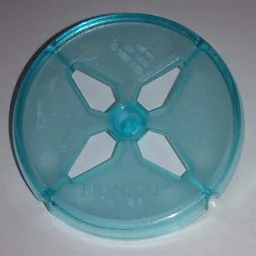Projectile, Disk, 4 Holes / Trans-Light Blue