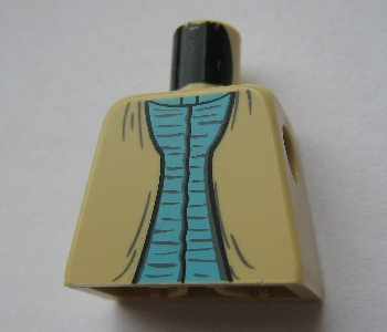 Lego Torso SW Vest with Sky Blue Shirt Pattern (Greedo)