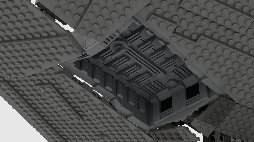 Lego Hangar Bay for 10030 in light bluish gray