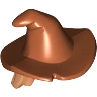 Hair and Hat, Floppy Witch Hat with Nougat Hair Print / Dark Orange