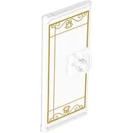Door 3 x 6 with Gold Window Lines Print