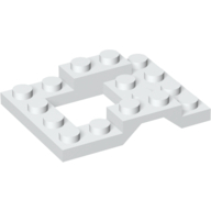 Lego Vehicle Base 4 x 5 with Wheel Arches, 2 x 2 Opening / White