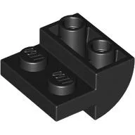 Brick Curved Inverted 2 x 2 with 1 x 2 Cutouts / Black