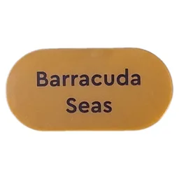 Tile Round 2 x 4 with 'Barracuda Seas' Print / Pearl Gold