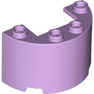 Lego Cylinder Half 2 x 4 x 2 with 1 x 2 Cutout / Lavender