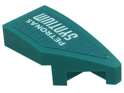 Wedge 2 x 1 x 2/3 Right with White 'PETRONAS SYNTIUM' Pattern (Sticker) - Set 76909