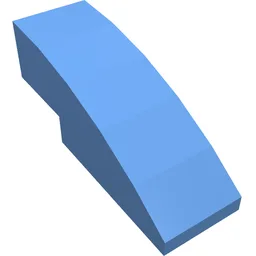 Brick Curved 3 x 1 No Studs / Medium Blue