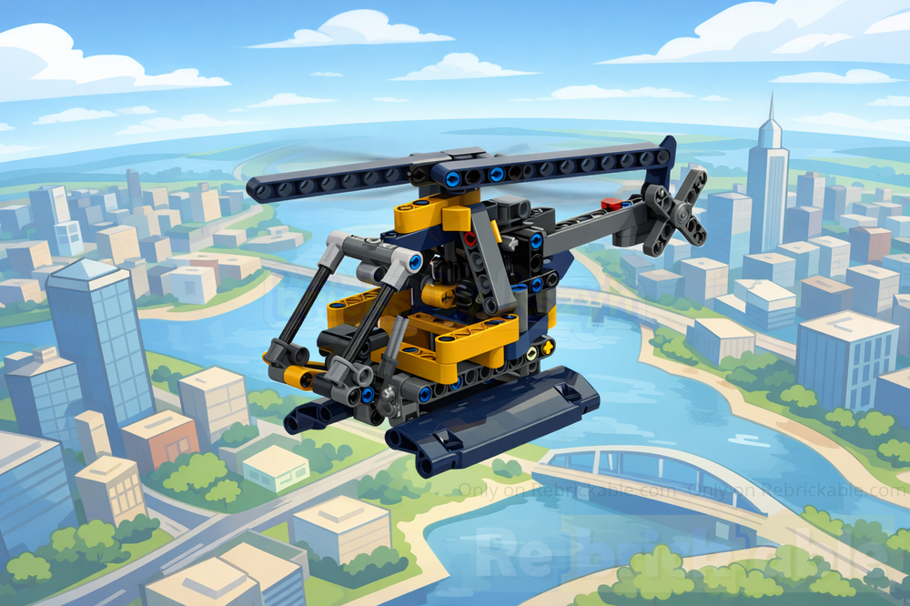 Lego Police Helicopter (42147 Dump Truck Alternate)