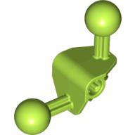 Lego Large Figure Skeletal, Limb, Angular 90°, 4 x 4 x 2 with 2 Ball Joints, and Axle Hole / Lime