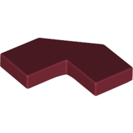 Lego Tile Special 2 x 2 Corner with Cut Corner - Facet / Dark Red
