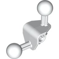 Lego Large Figure Skeletal, Limb, Angular 90°, 4 x 4 x 2 with 2 Ball Joints, and Axle Hole / White