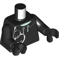 Torso, Hoody, White Laces, Faces Print, Black Arms and Hands / Black