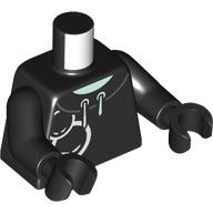 Lego Torso, Hoody, White Laces, Faces print, Black Arms and Hands / Black