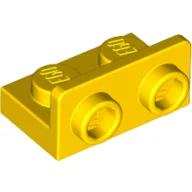 Bracket 1 x 2 - 1 x 2 Inverted / Yellow