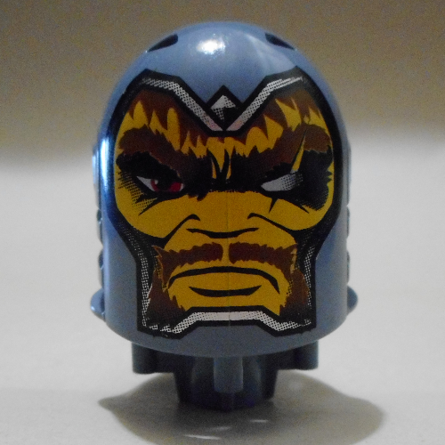 Lego Large Figure Head, Round Top with Karzon Print / Sand Blue