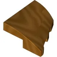 Brick Wedged, Curved 2 x 2 with Stud Notch Left / Metallic Gold