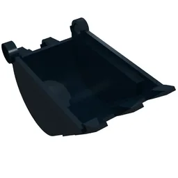 Technic Digger Bucket 4 x 4 x 9 with 3 teeth / Black