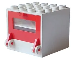 Homemaker Stove / Oven 4 x 4 x 3 with White Shelf and Red Door (841 / 842 / 843)