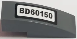 Slope, Curved 3 x 1 with 'BD60150' Pattern (Sticker) - Set 60150
