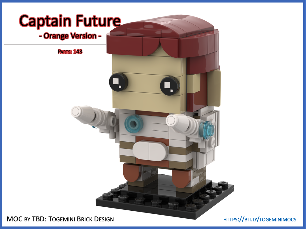 Lego Captain Future Brickheadz - orange edition