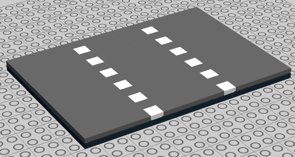 Lego 3 Lane Road Plate