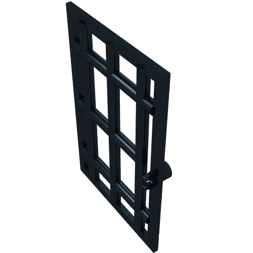 Lego Door 1 x 6 x 7 Barred / Black