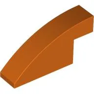 Brick Curved 1 x 4 x 1 2/3 No Studs / Reddish Orange