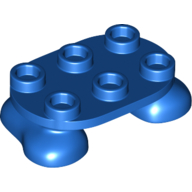 Lego Feet, 2 x 3 x 2/3 with 6 Studs on Top / Blue